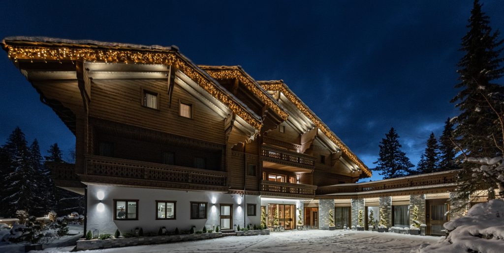 Exterior of Ultima Crans-Montana By Night