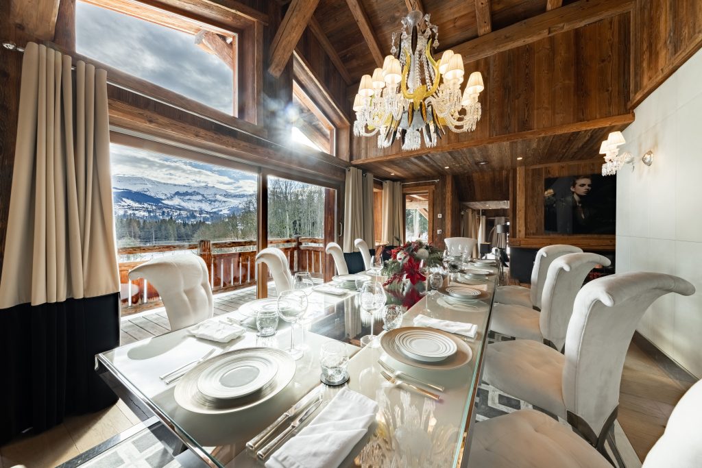 Ultima Megève, Table Set for Private Chef Experience